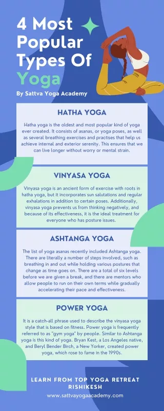 4 most popular types of yoga by sattva yoga