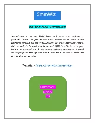 best smm panel smmwiz com