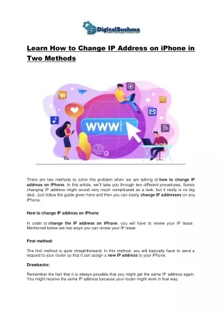 learn how to change ip address on iphone