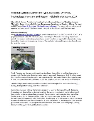 feeding systems market by type livestock offering