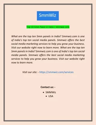 top 10 smm panel in india smmwiz com