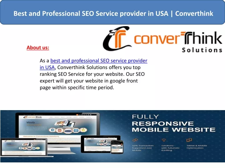 best and professional seo service provider