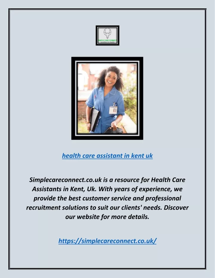 health care assistant in kent uk