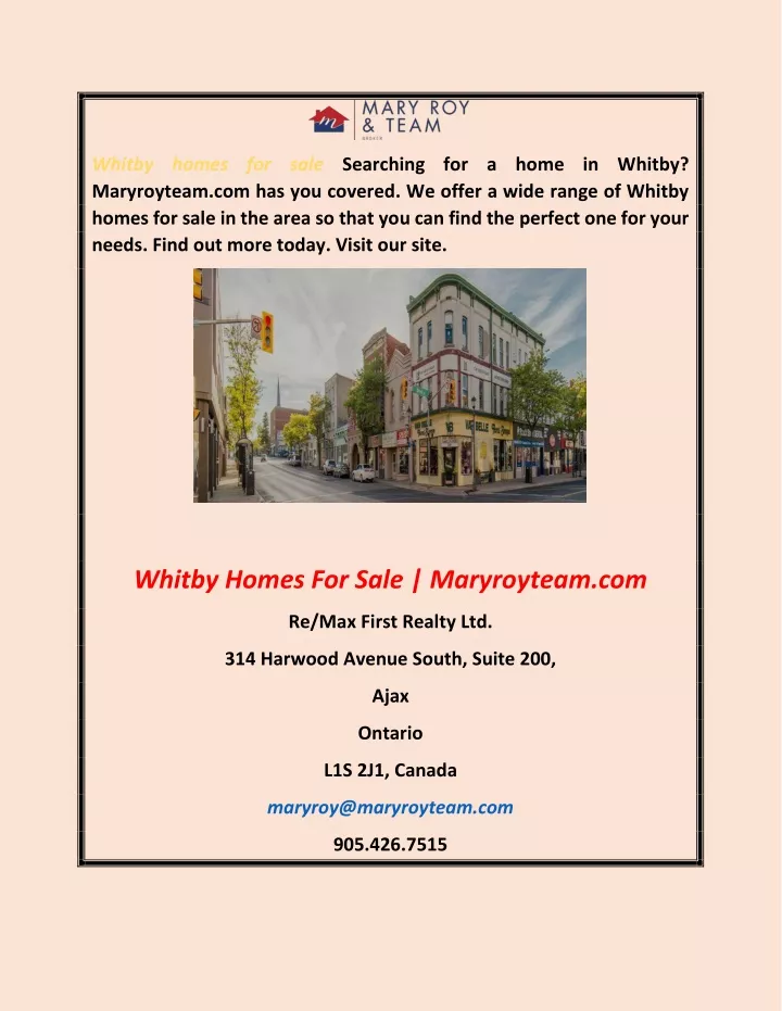 whitby homes for sale searching for a home