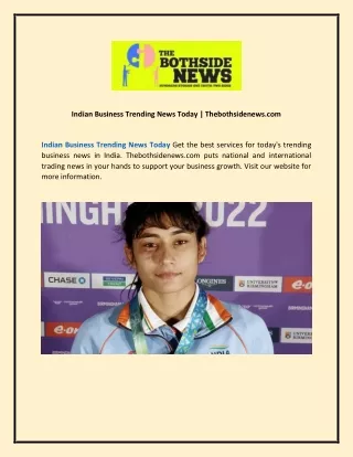 Indian Business Trending News Today  Thebothsidenews.com