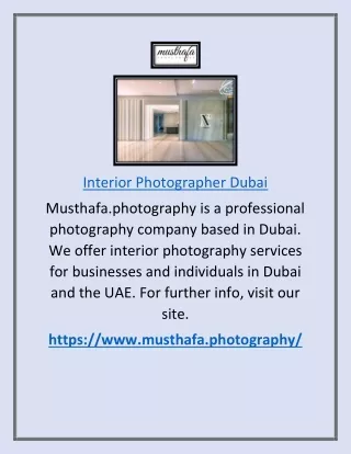 Interior Photographer Dubai | Musthafa.photography