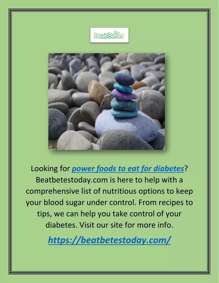 looking for power foods to eat for diabetes