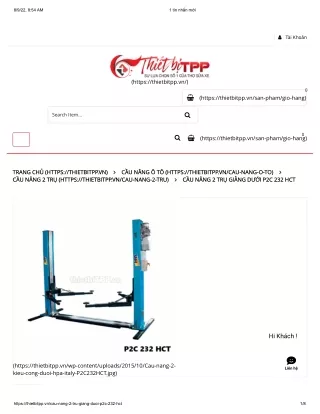 CẦU NÂNG Ô TÔ 2 TRỤ GIẰNG DƯỚI ITALY HPA FAIP P2C 232 HCT