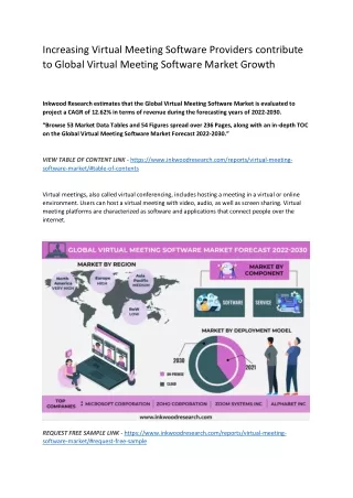 Global Virtual Meeting Software Market Growth