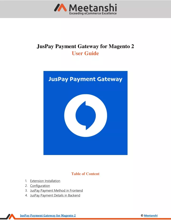 juspay payment gateway for magento 2 user guide