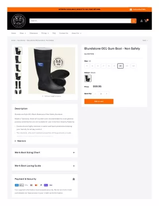 Blundstone Non-Safety Gum Boots | Work Boots Direct Australia