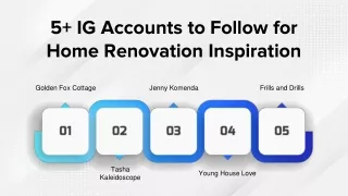 5  IG Accounts to Follow for Home Renovation Inspiration