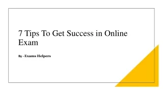 7 Tips To Get Success in Online Exam