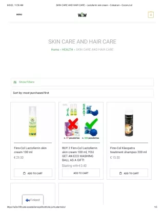 Natural Skin & Hair Care Products By W2W