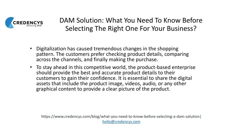 dam solution what you need to know before selecting the right one for your business