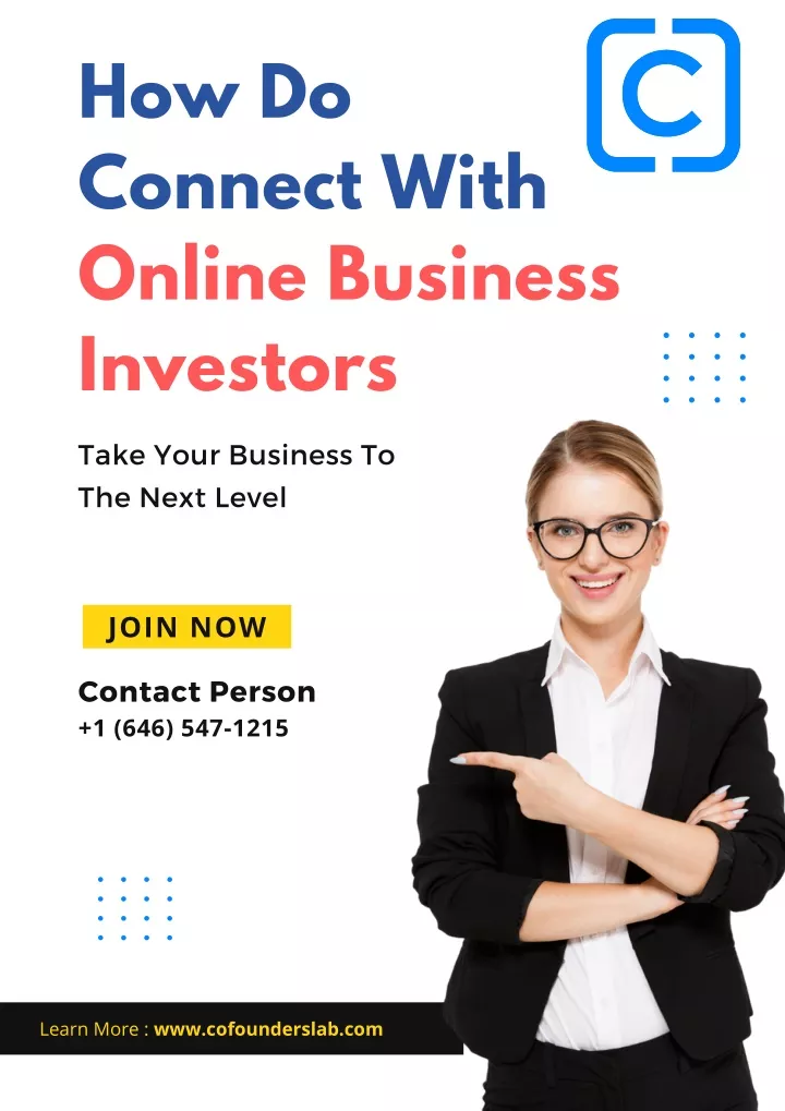 how do connect with online business investors