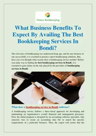 Get The Best Bookkeeping Services In Bondi