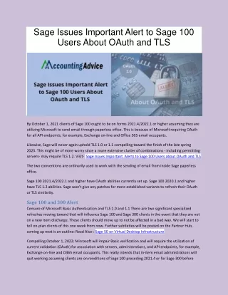 sage issues important alert to sage 100 users