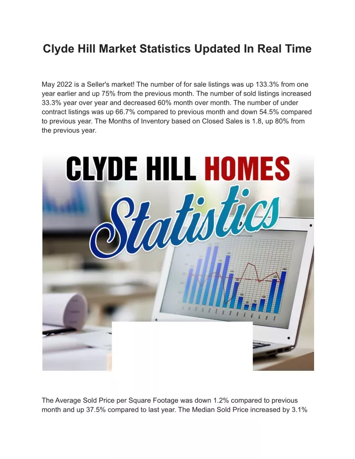 clyde hill market statistics updated in real time