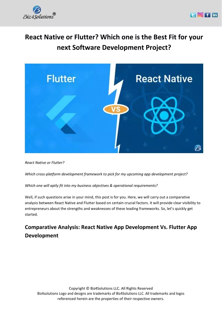 react native or flutter which one is the best