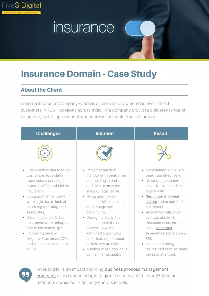 insurance domain case study