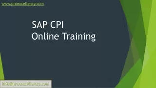 Proexcellency provides SAP CPI online training.