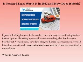 is novated lease worth it in 2022 and how does