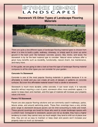 stonework vs other types of landscape flooring