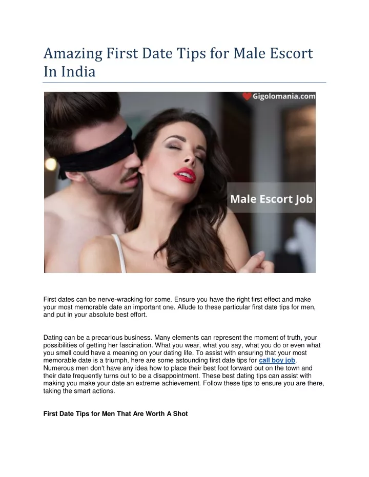 amazing first date tips for male escort in india