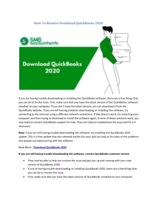 How To Resolve Download QuickBooks 2020( 09-08-2022) 40930330, VNFNJCJEJCJWJ