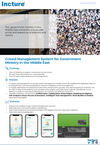 Crowd Management System | Incture