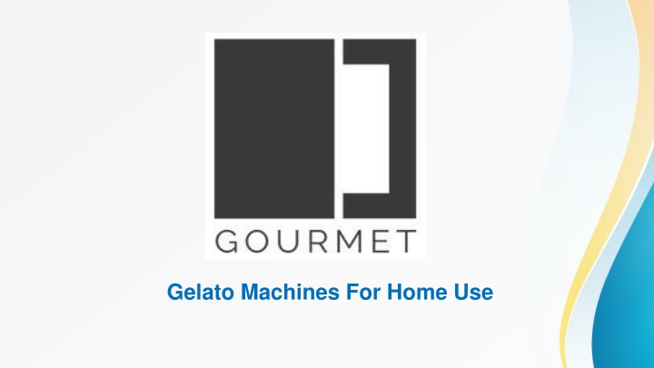 gelato machines for home use