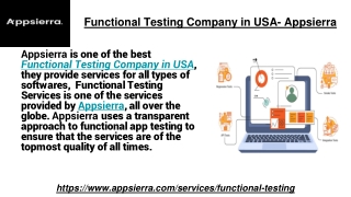 functional testing company in usa appsierra