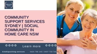 Community Support Services Sydney | Social Community In home care NSW