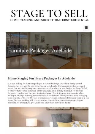 Furniture Packages Adelaide
