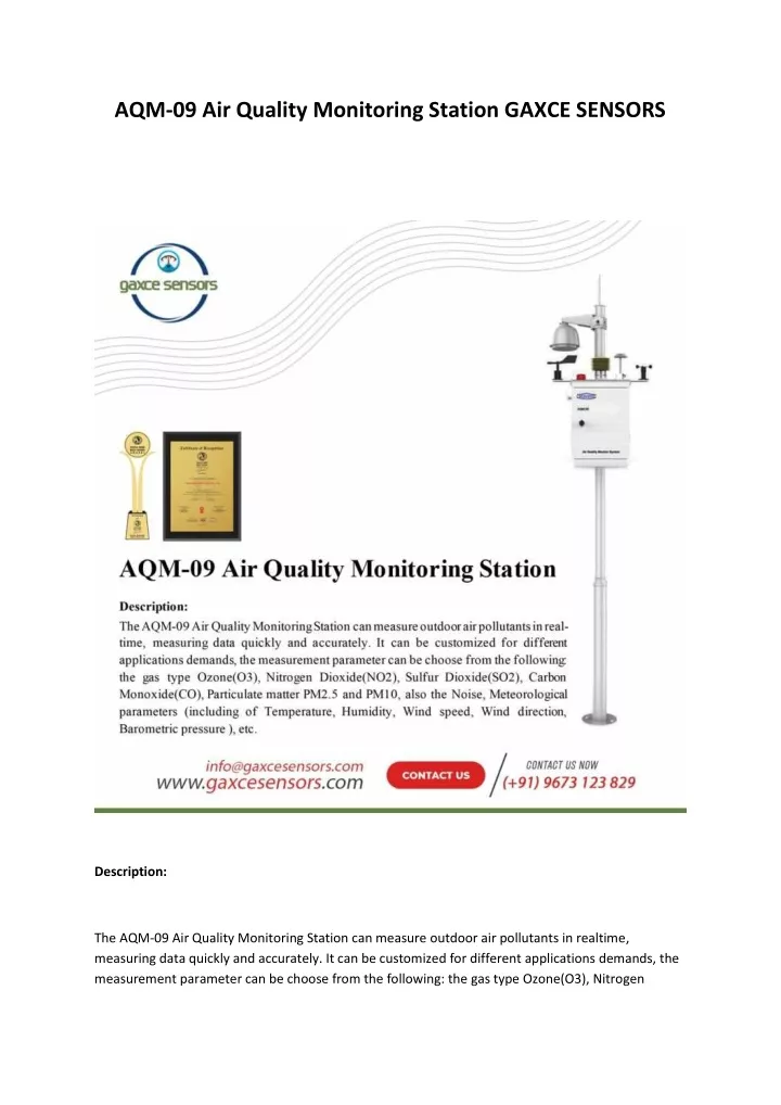 aqm 09 air quality monitoring station gaxce