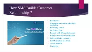 how sms builds customer relationships