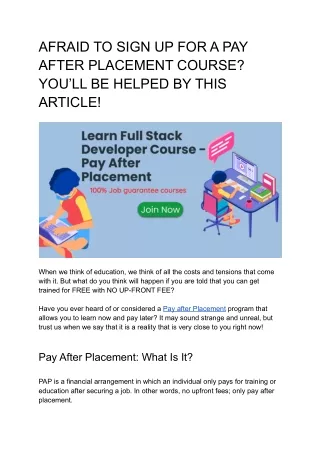 Pay After Placement Course In India - Complete Guide 2022
