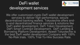 DeFi wallet development services | DeFi wallet development Company