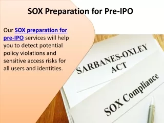sox preparation for pre ipo