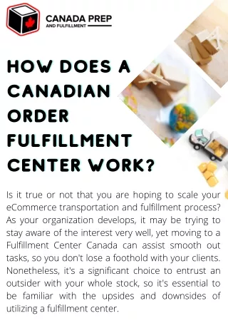 How does a Canadian Order Fulfillment Center work