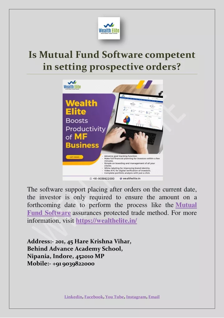 is mutual fund software competent in setting