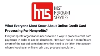 what everyone must know about online credit card