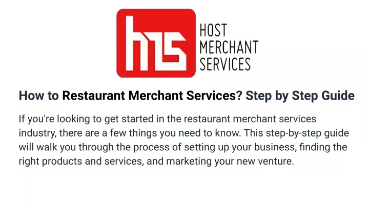 how to restaurant merchant services step by step
