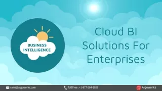 Algoworks Solutions Inc: Cloud BI Solutions For Enterprises