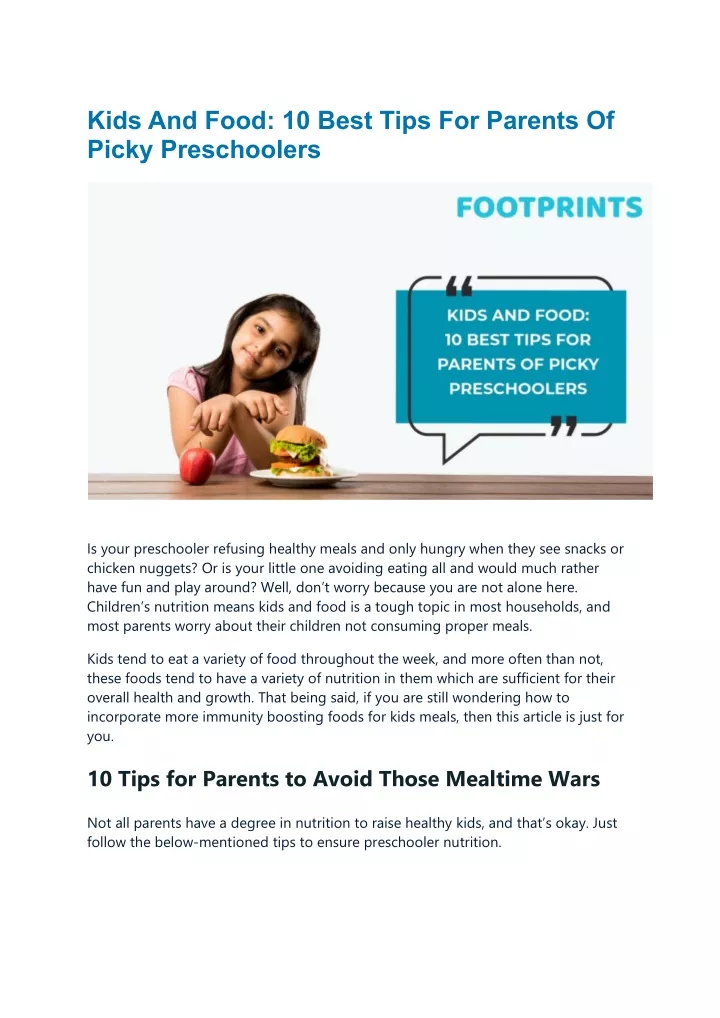 kids and food 10 best tips for parents of picky