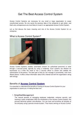 get the best access control system