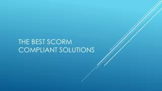 Scorm Compliant LMS