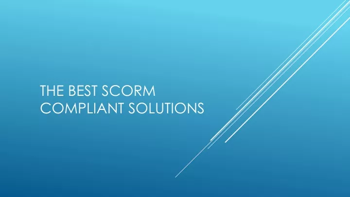 the best scorm compliant solutions
