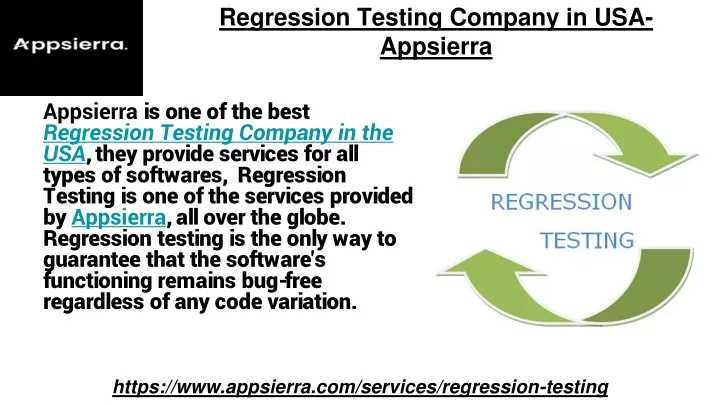 regression testing company in usa appsierra